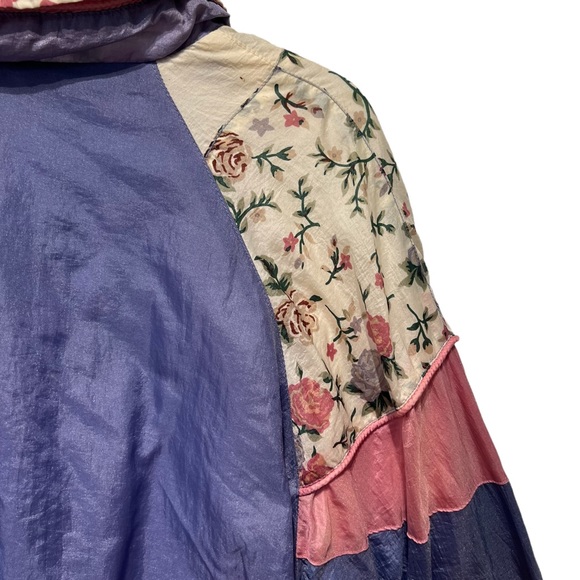 Vintage 90s Bolo Spirit Lavender Flowers Windbreaker Jacket Size Large - Picture 10 of 14